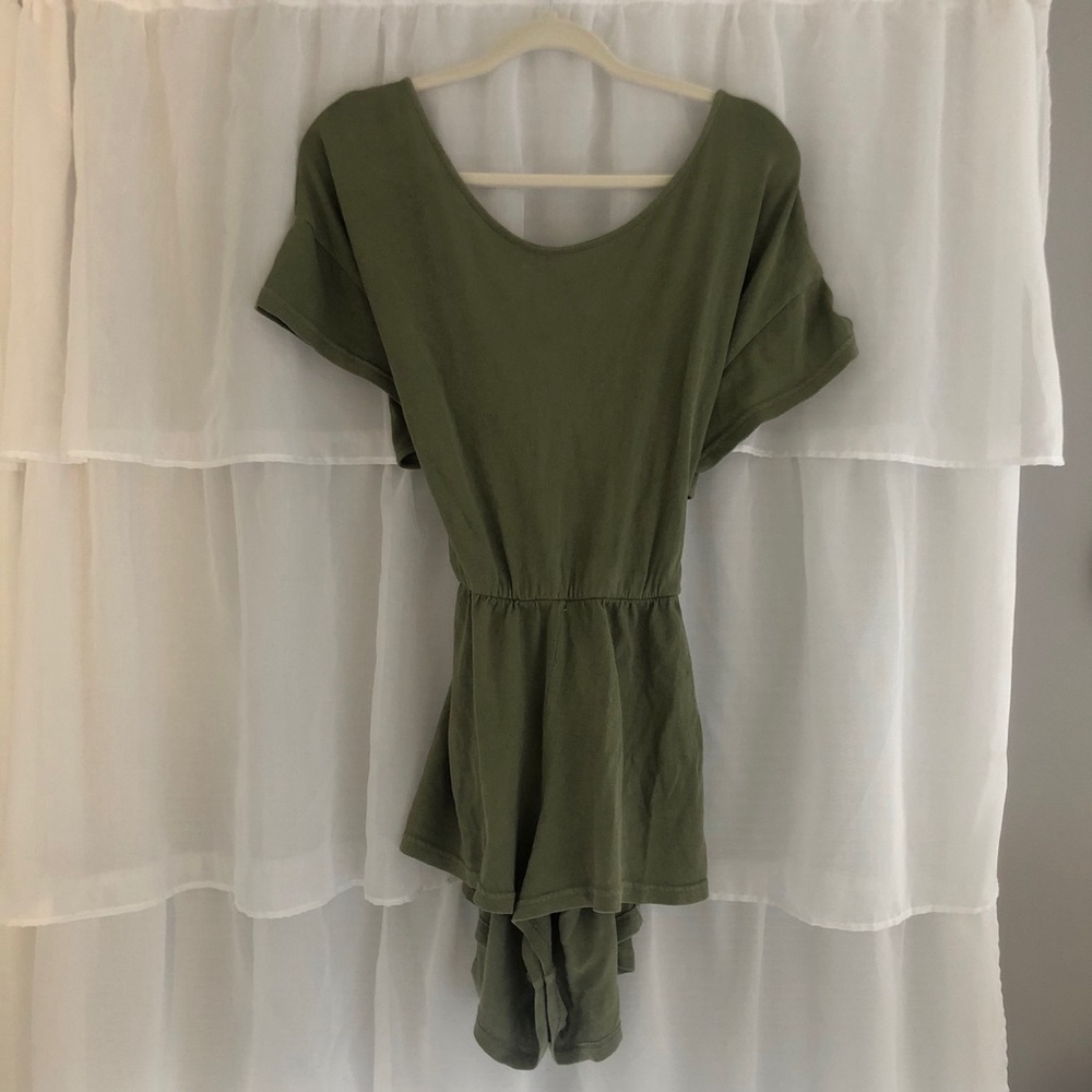 Free People Olive Green Romper